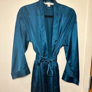 Teal Satin Victoria's Secret Robe